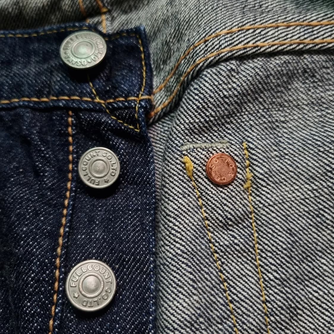 풀카운트x베어 1101 셀비지 데님 콜라보 32x30 상품이미지5