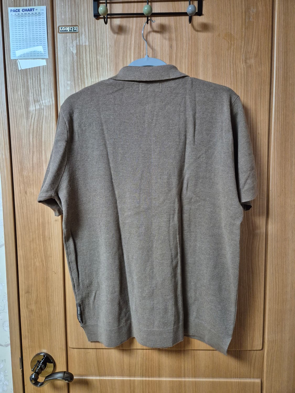 커스텀어클락 반팔 카라니트 브라운 L 상품이미지2