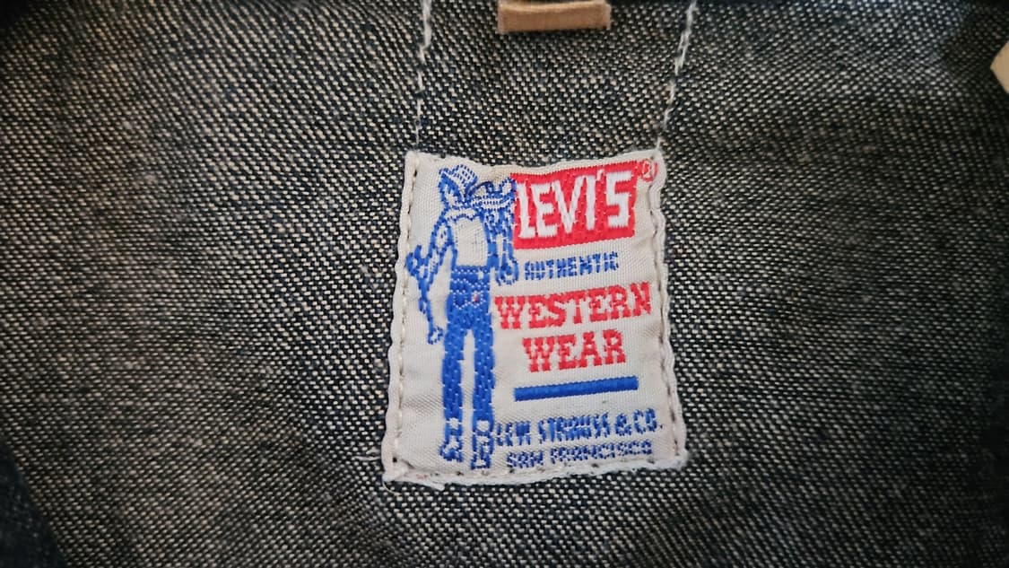 리바이스 LVC 1955 쏘우투스 데님 셔츠 러프 린스 S 상품이미지6