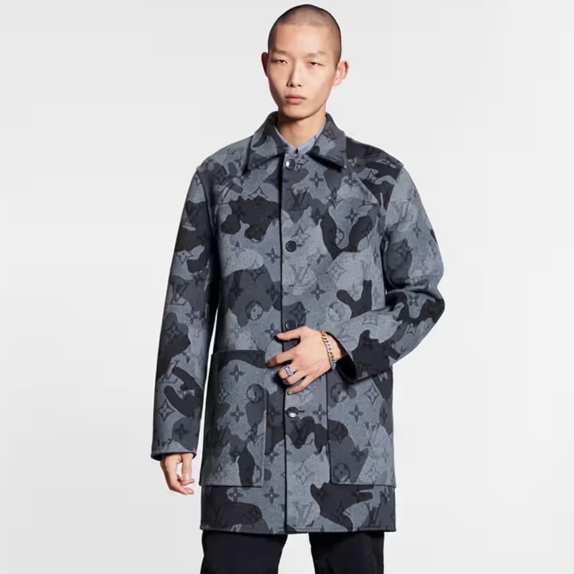 [S+급/50] 루이비통 모노그램 리버서블 카모 코트 상품이미지7