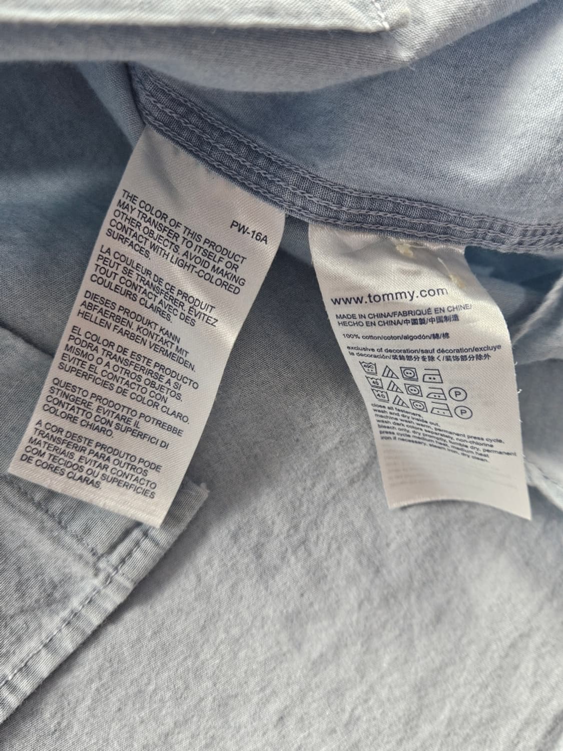 타미힐피거 인디고 데님 커스텀핏 포켓 셔츠 ( L ) / 11010 상품이미지10