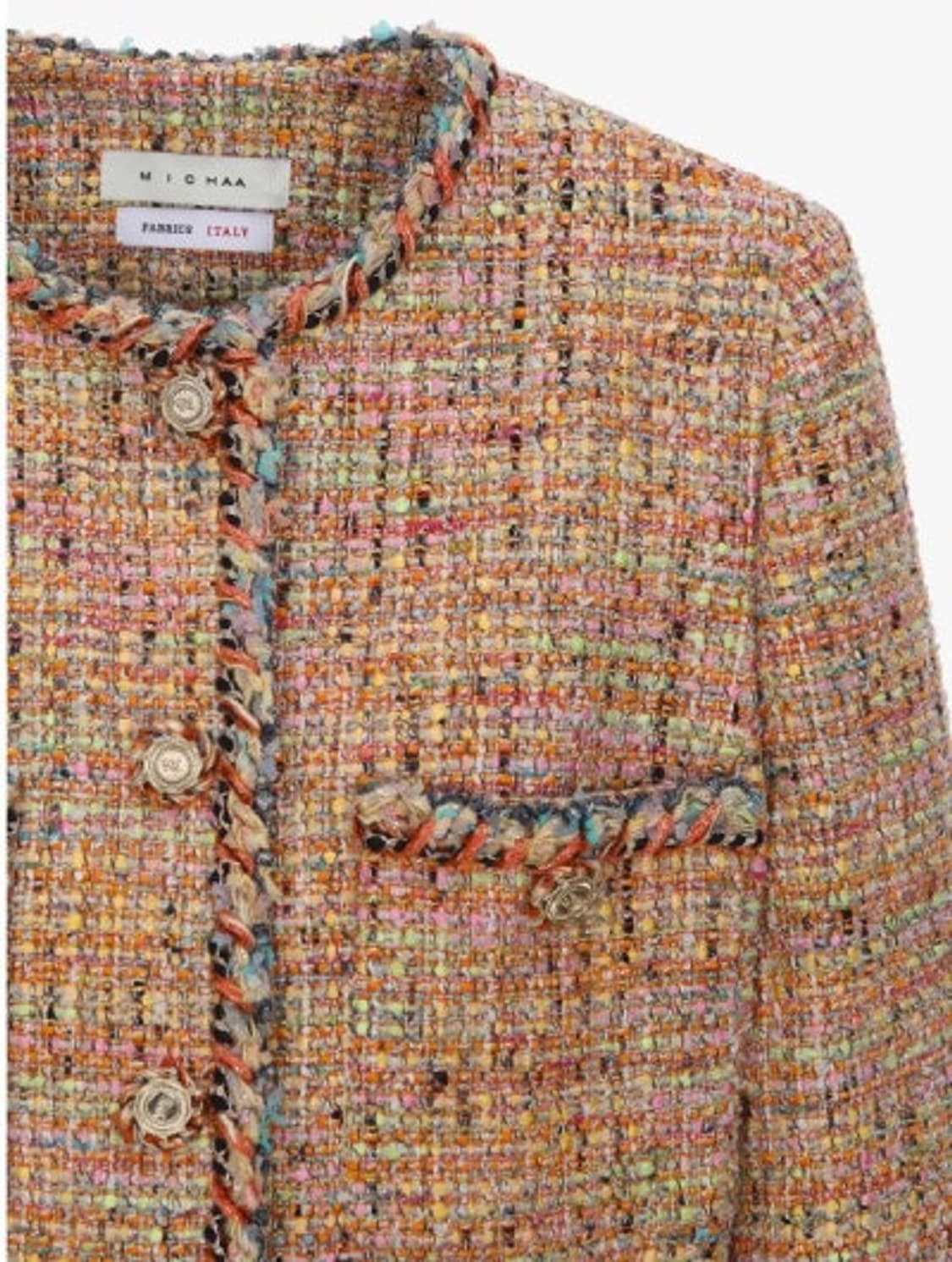 Michaa 미샤 자바라 배색 트위드 숏 자켓 상품이미지9