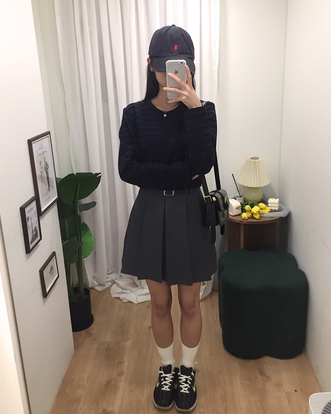 여성 유니클로 단가리 긴팔티셔츠 상품이미지1