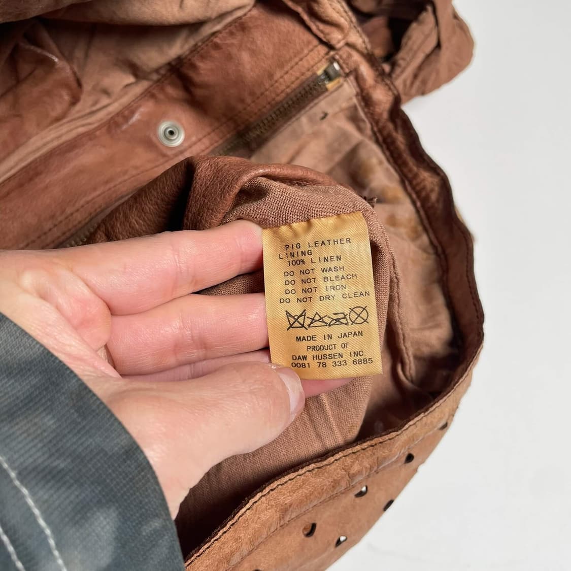 Christian peau 피그스킨 펀칭 레더 베스트 상품이미지9