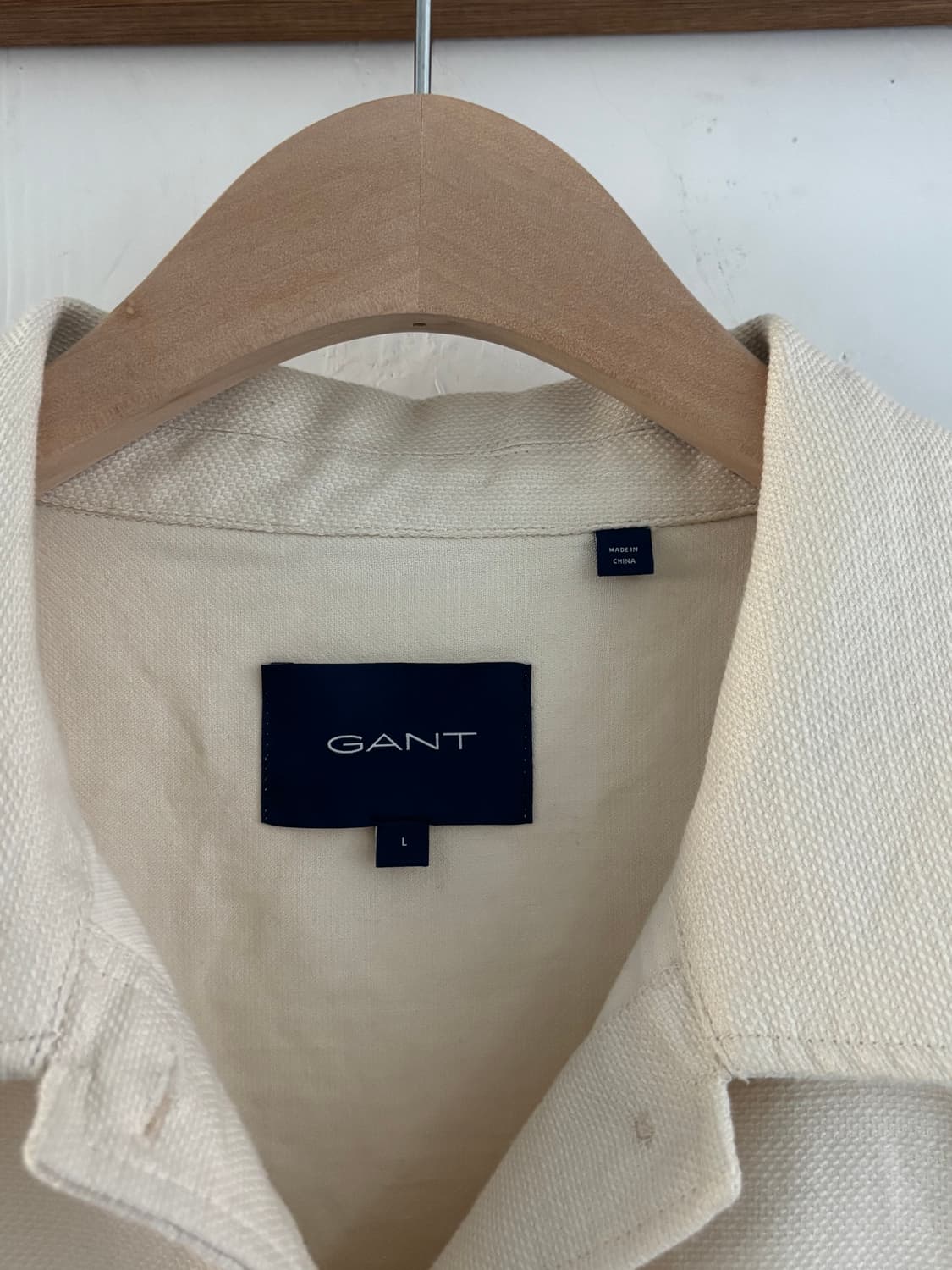 *새상품* Gant 아이보리컬러 싱글버튼 텍스쳐 셔츠 자켓 상품이미지4