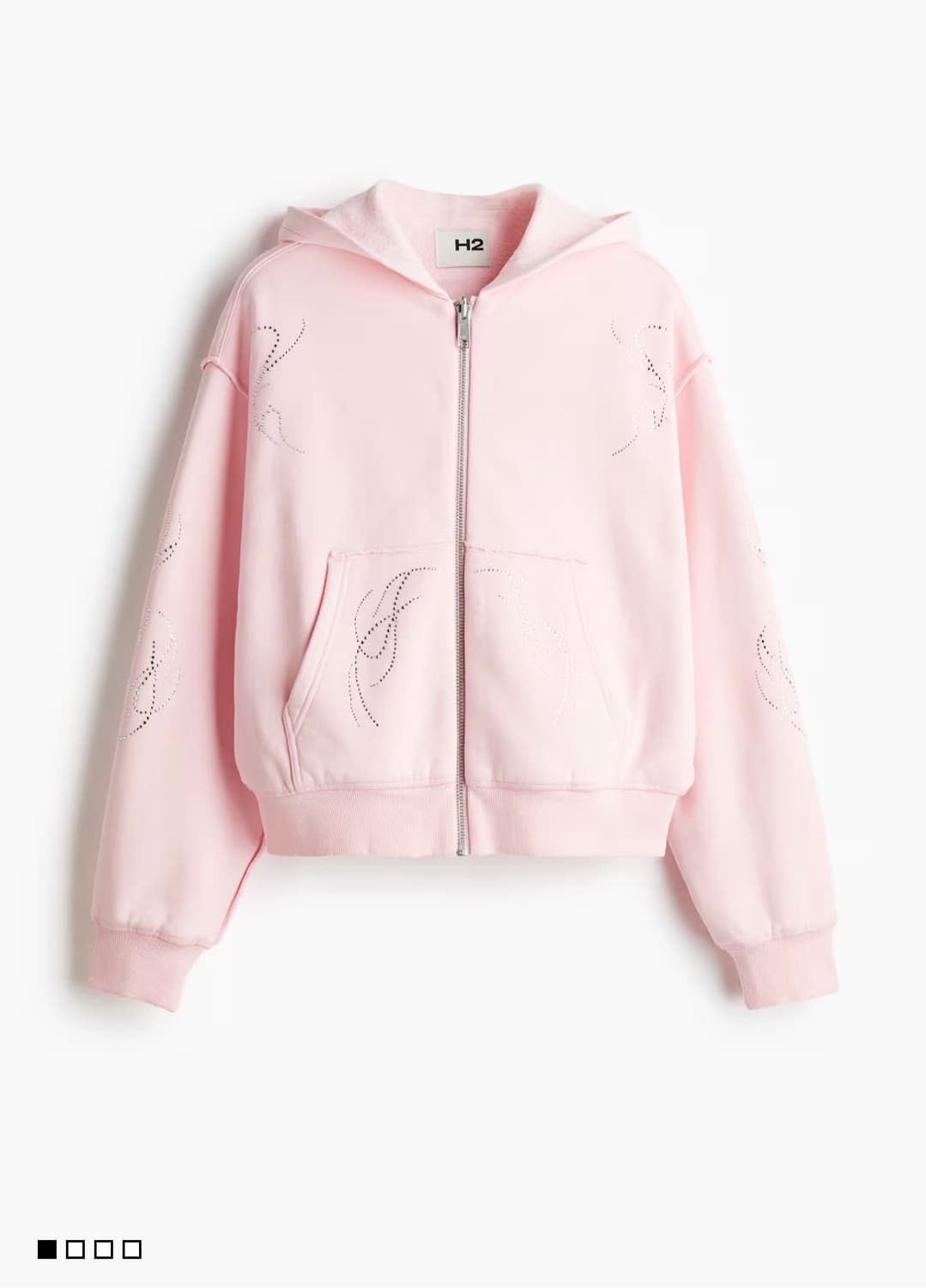 Heron Preston X H&M 리버시블 크롭 후드집업 XXS 상품이미지1