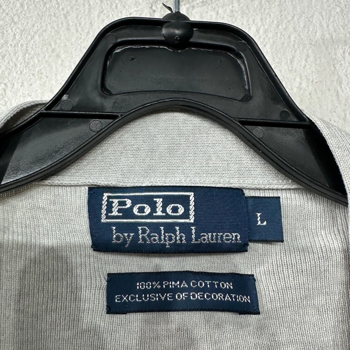 폴로랄프로렌 그레이 피마코튼 가디건 L 상품이미지3