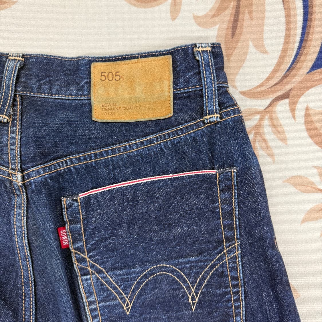 (30)JPN 에드윈 EDWIN 505 셀비지 진청 데님팬츠 상품이미지2