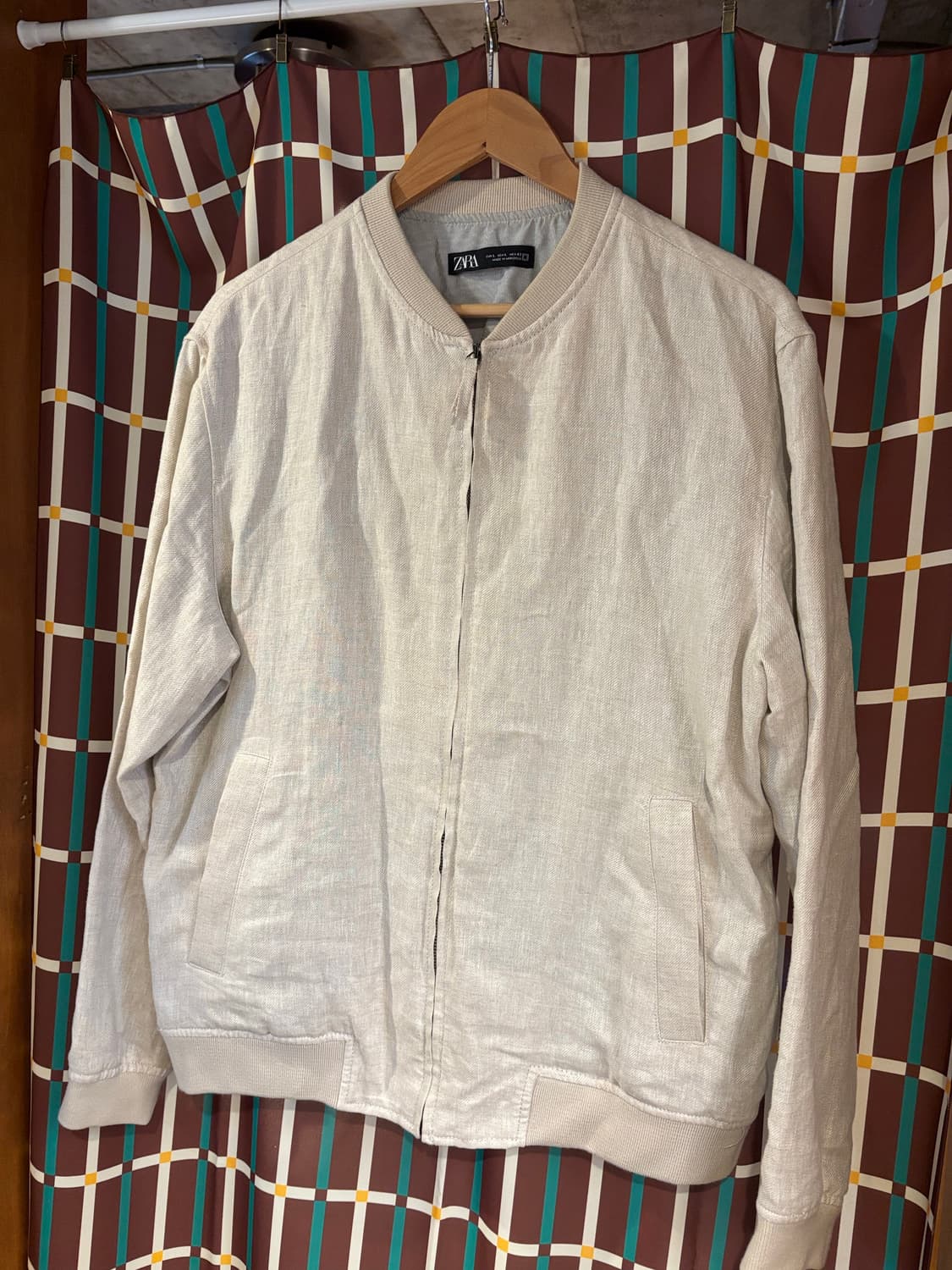 자라 린넨 봄버 자켓 아이보리 상품이미지2