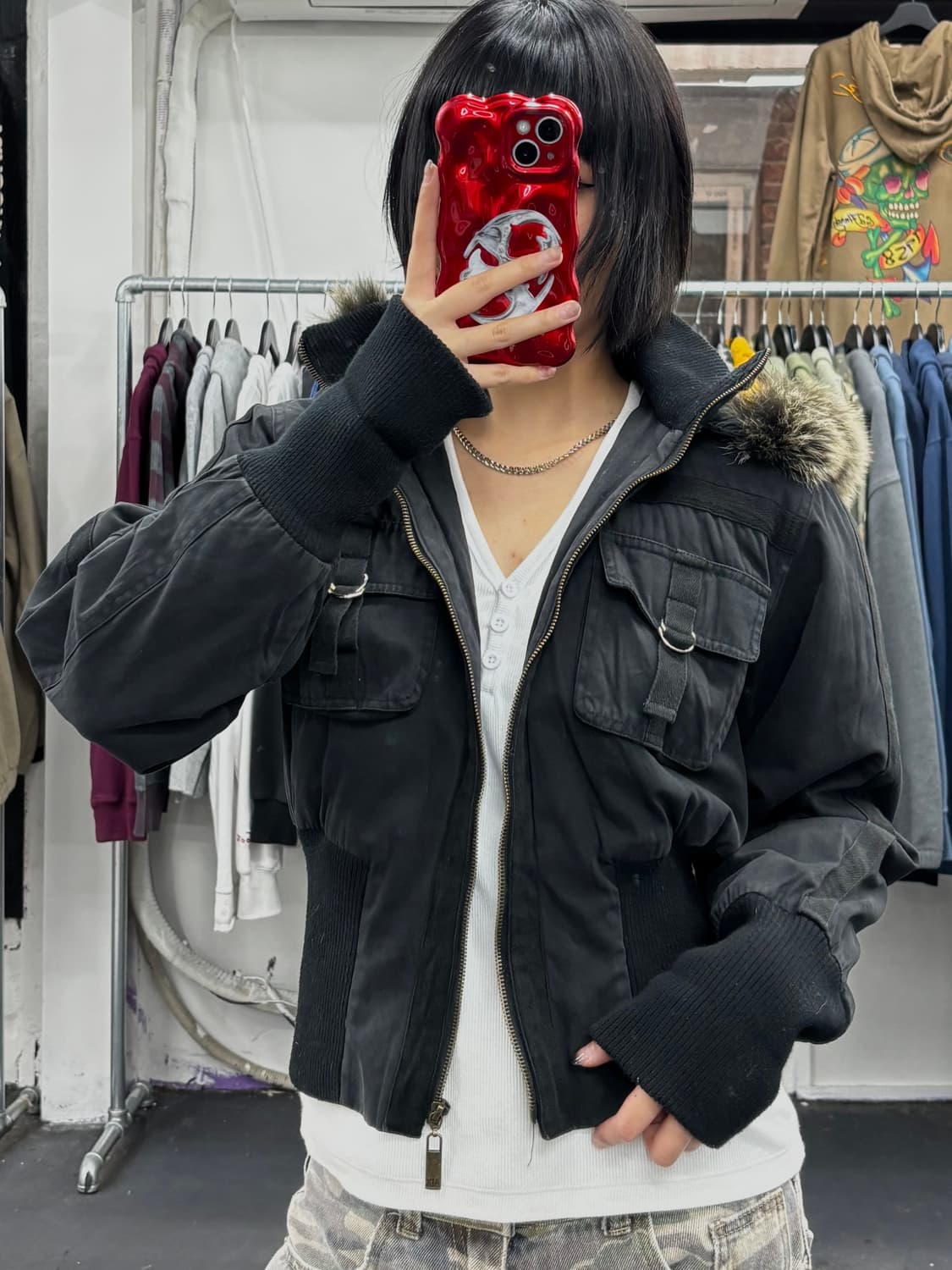 아르마니 익스체인지 크롭 퍼 후드자켓 상품이미지5