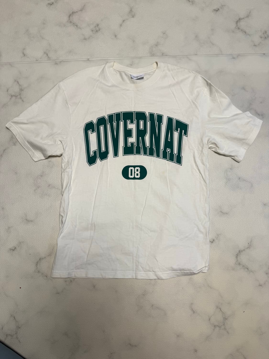 커버낫 08컬리지 로고 반팔 티셔츠 화이트 상품이미지2