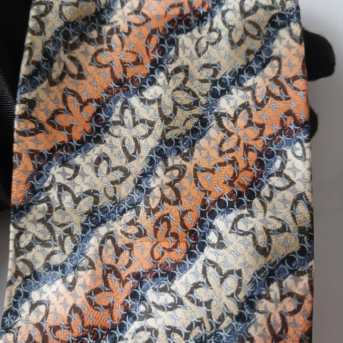 발망 실크 브라운 믹스 패턴 넥타이 9.4cm A+~A등급 A19256
 상품이미지9