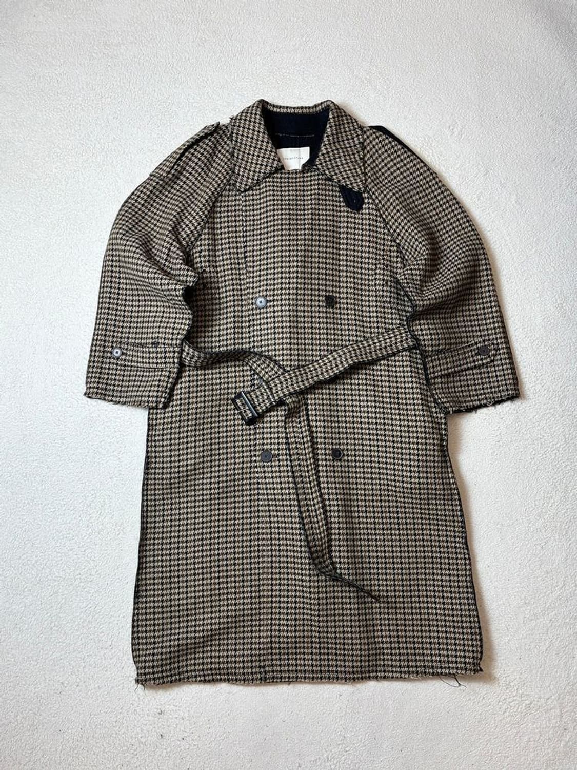 인스턴트펑크 19FW 그런지 하운드투스 벨티드 울 롱코트 PN7842 상품이미지1