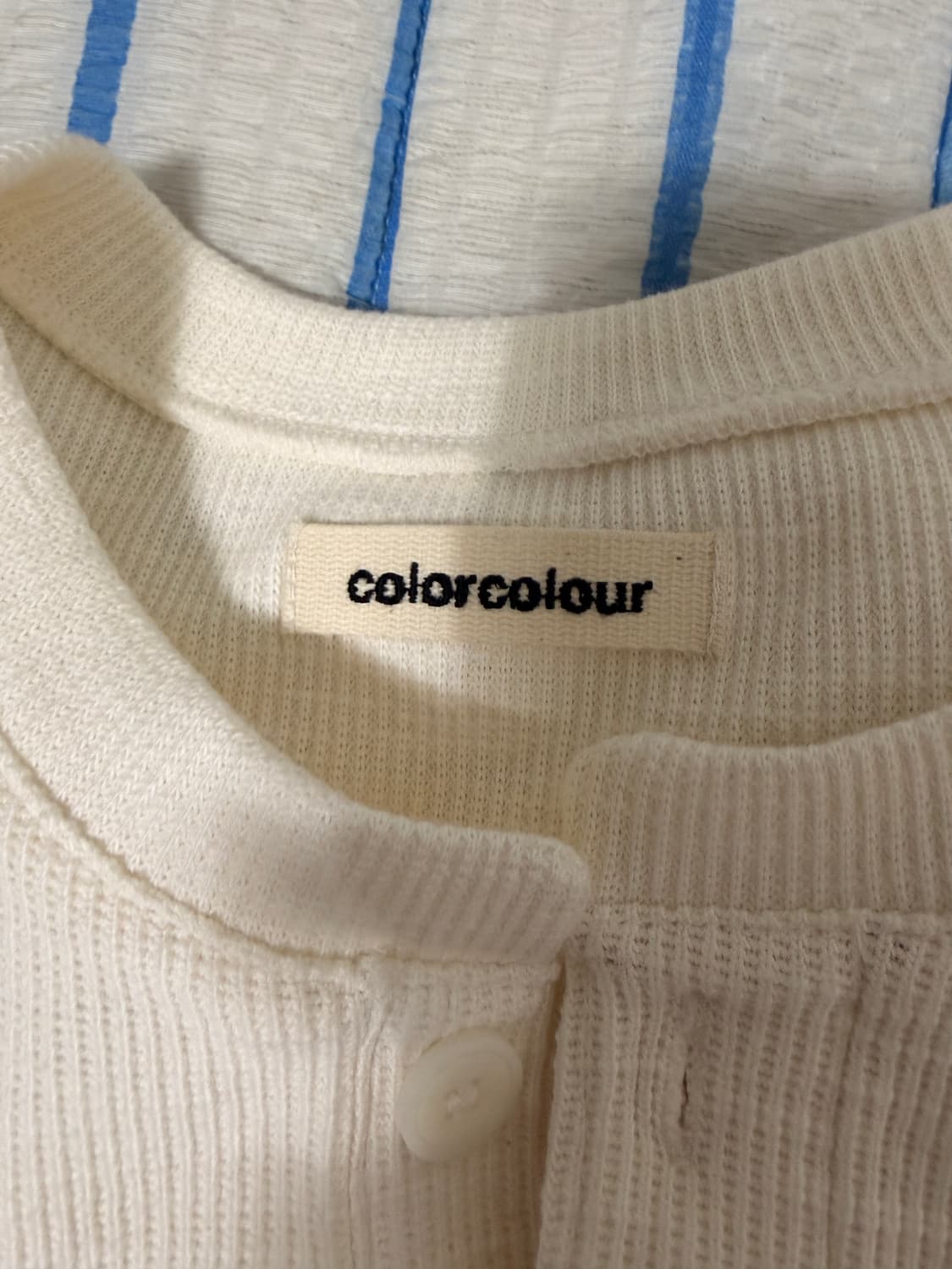 컬러컬러 버튼 헨리넥 3 상품이미지2