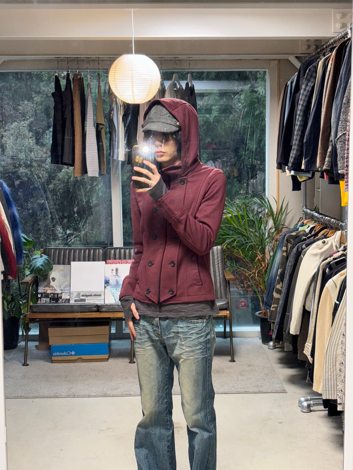 Hideaways 버건디 나폴레옹 후드자켓 상품이미지3