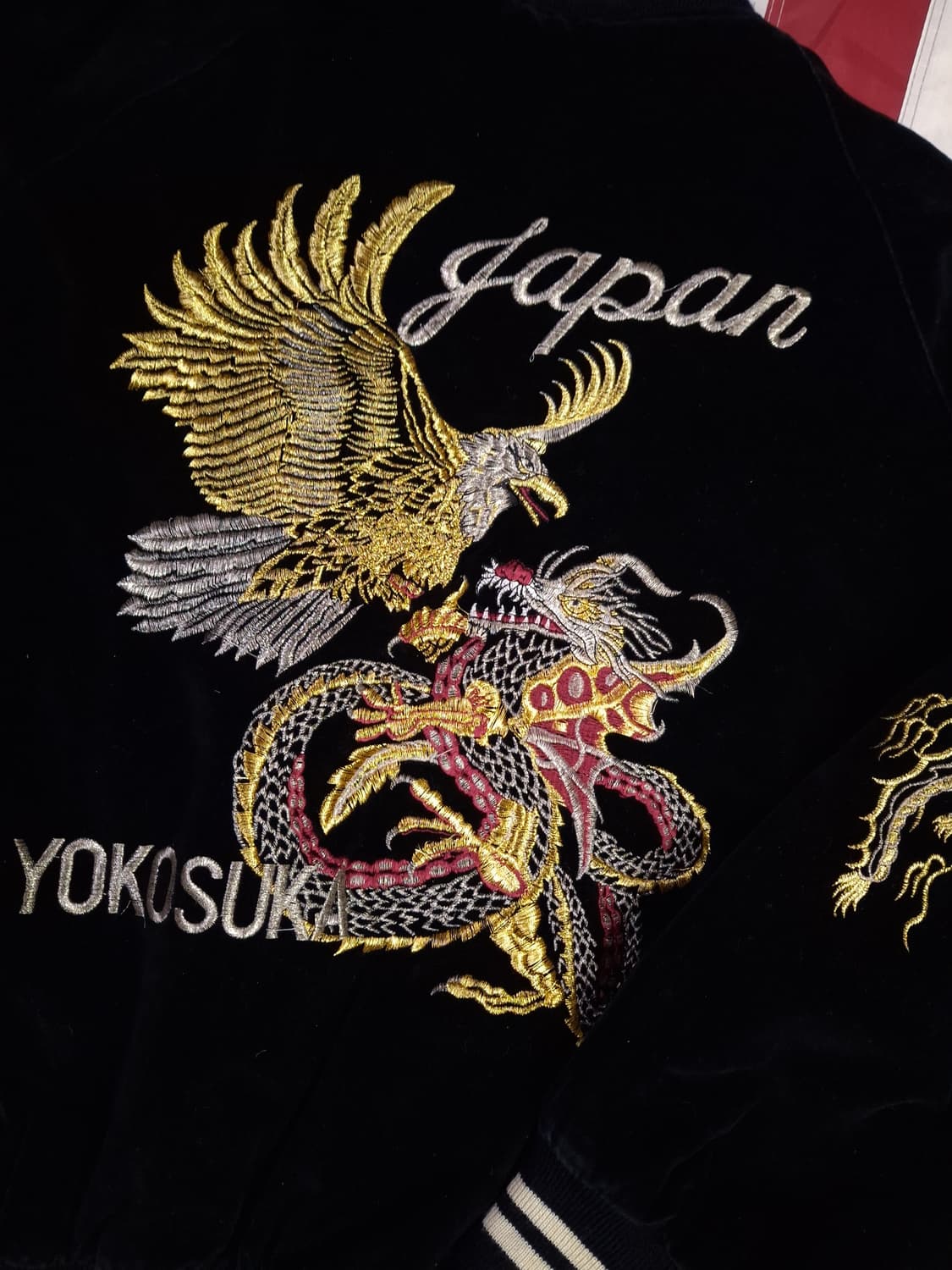 오리지날 SLIDER 재팬 요코스카 수베니어 벨벳 스카쟌 상품이미지3