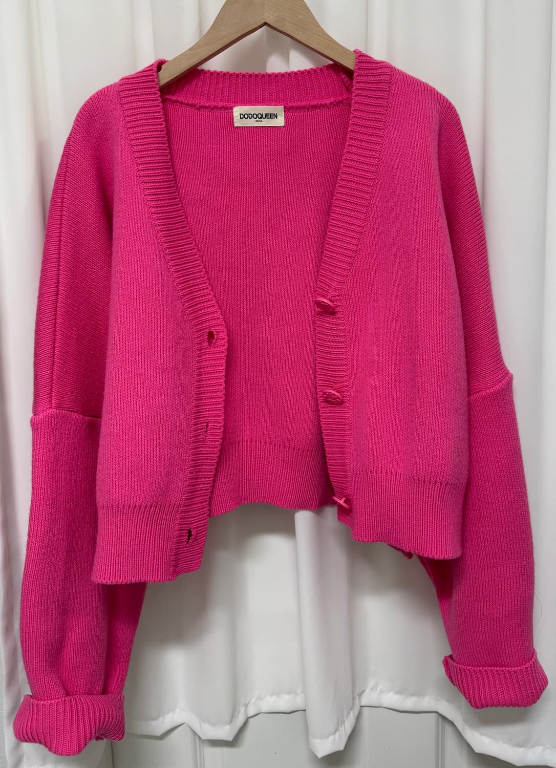 도도퀸 핫핑크 가디건 상품이미지3