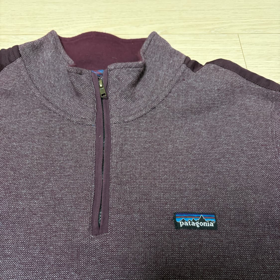 일본판)파타고니아 버건디 하프집업 스웨터  상품이미지3
