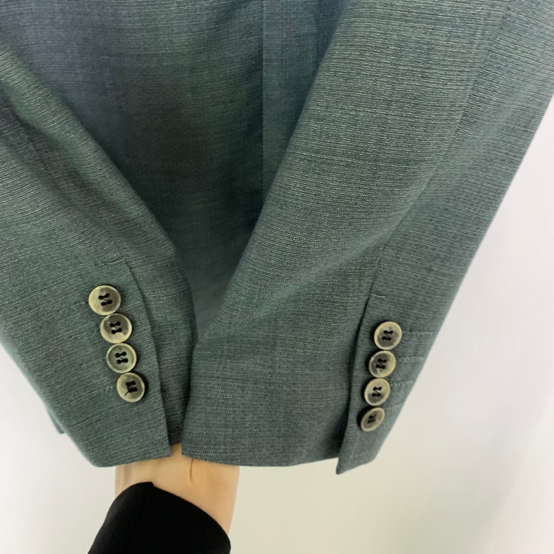 지오송지오 민트그레이 여름 슬림핏 블레이저 싱글 버튼 자켓 105 상품이미지4