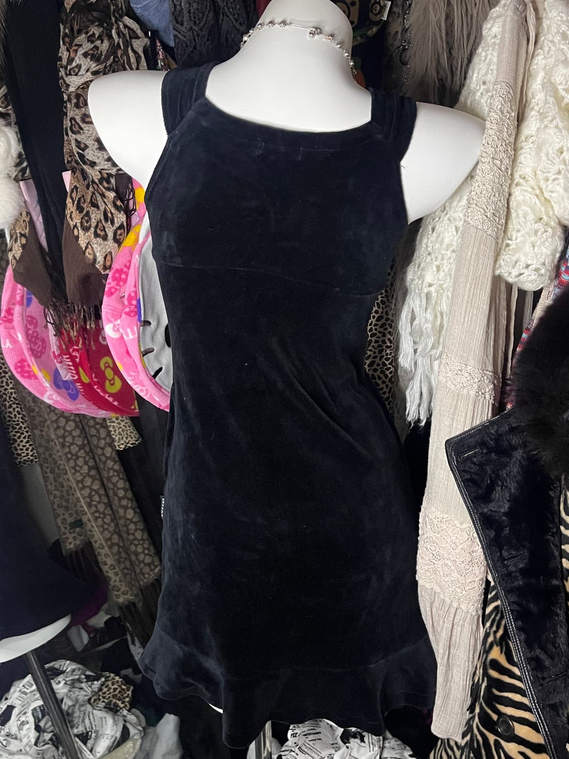 고스 로리 공겜여주 벨벳 원피스 상품이미지3