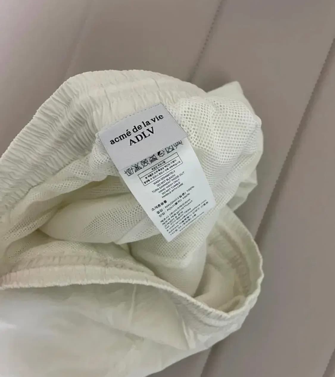 [미개봉 새상품] 아크메드라비 나일론 반바지 화이트 0사이즈 상품이미지3