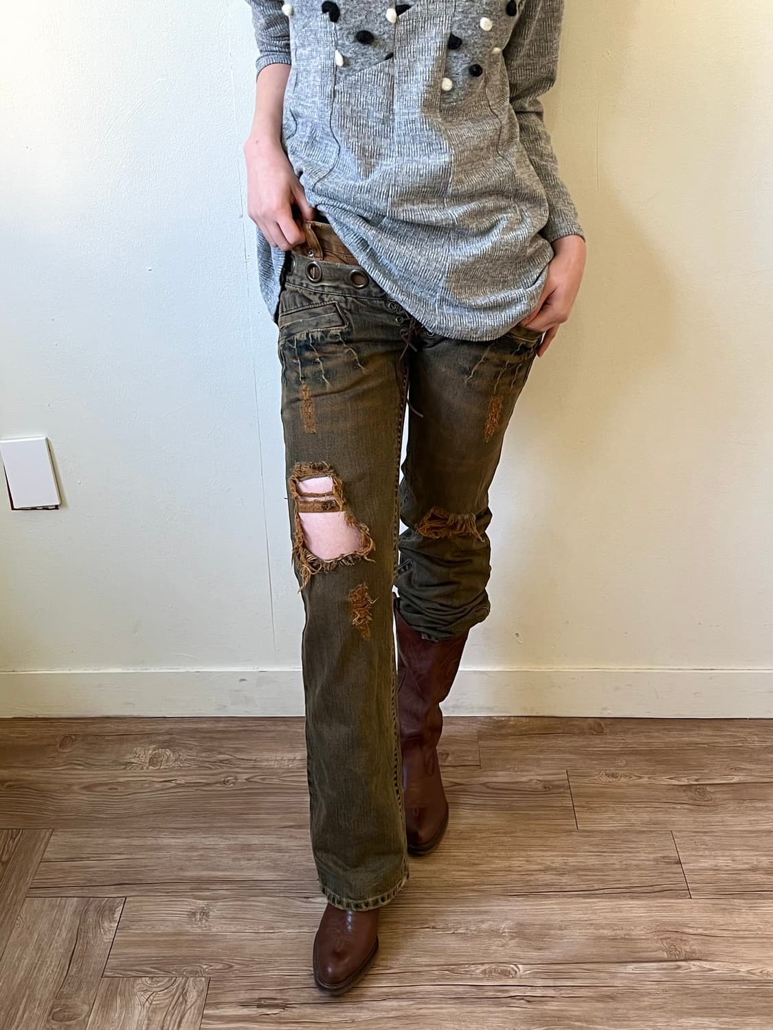 00‘s midas 레이어드 데님팬츠 상품이미지6