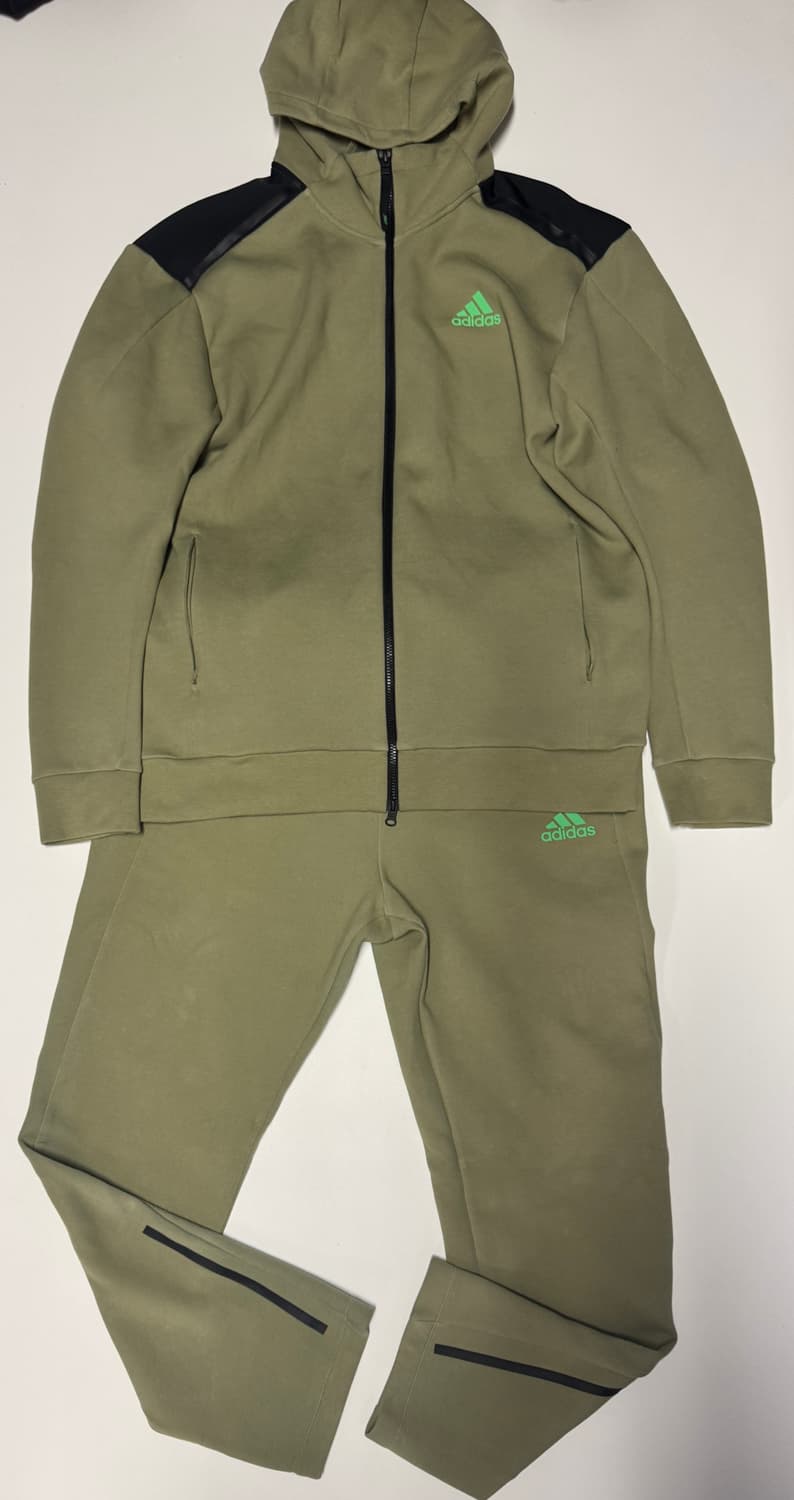 아디다스 ZEN 기능성 후드집업 트레이닝 세트 2XL 올리브카키 상품이미지1