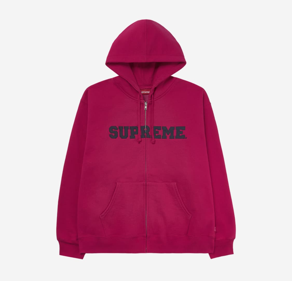 구해요) 슈프림 컬리지에이트 후드집업 푸시아  상품이미지1