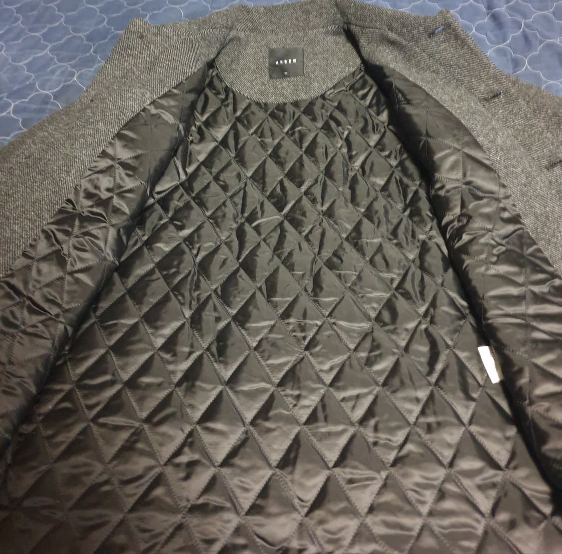 ANDEW 앤듀 헤링본 울혼방 포멀 자켓 다크그레이 (L) 상품이미지3