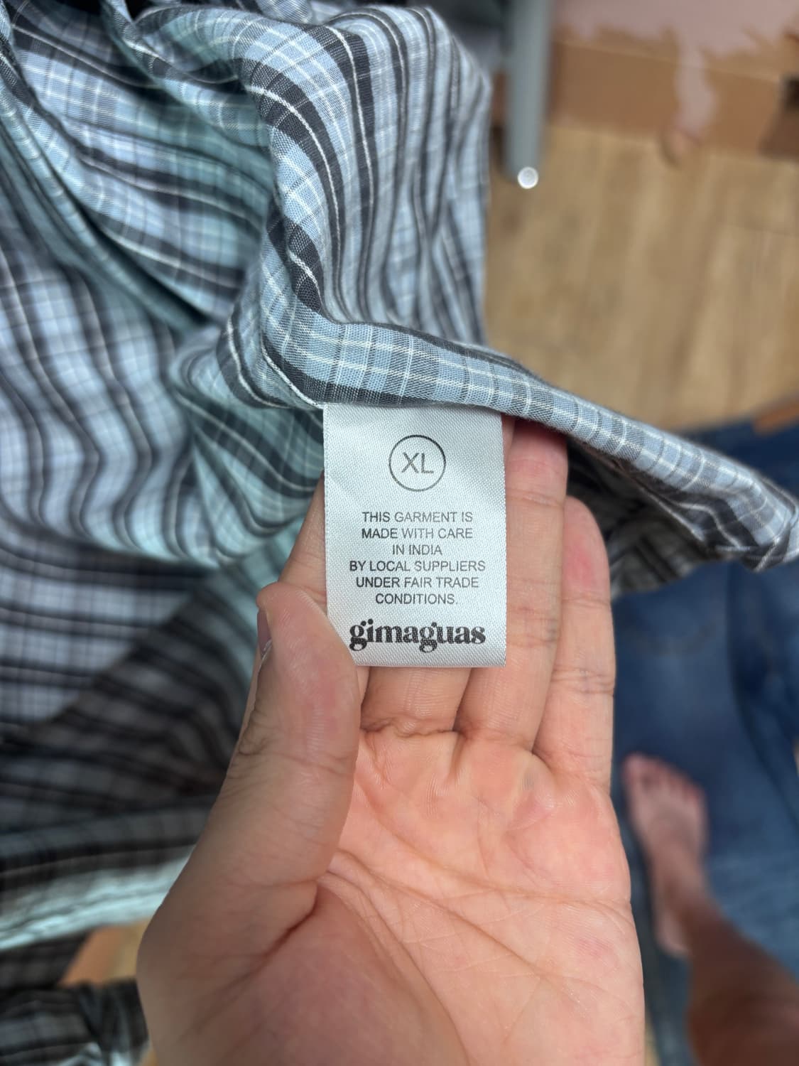 기마구아스 메일 셔츠 블루 그레이 상품이미지5