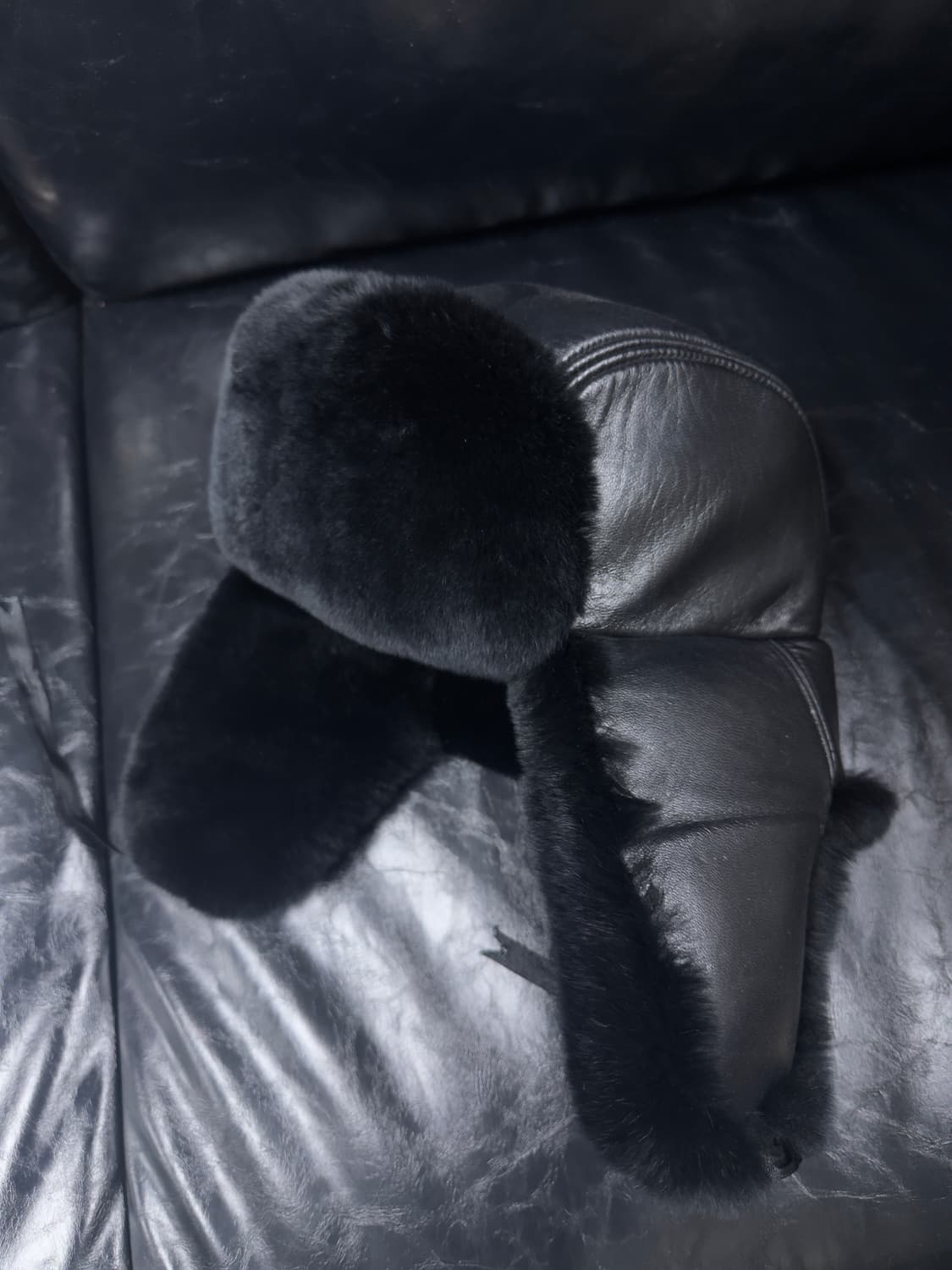 russian vtg 레더 트루퍼햇 상품이미지1