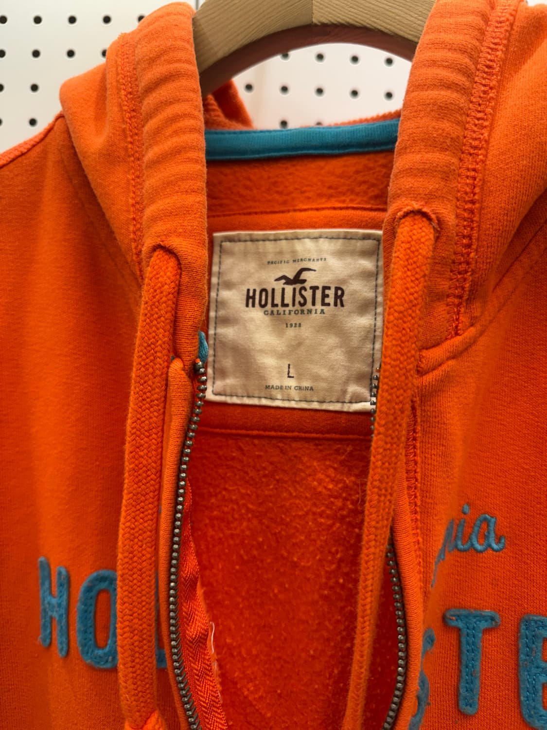 홀리스터 오렌지 빅로고 후드집업 U738 상품이미지5