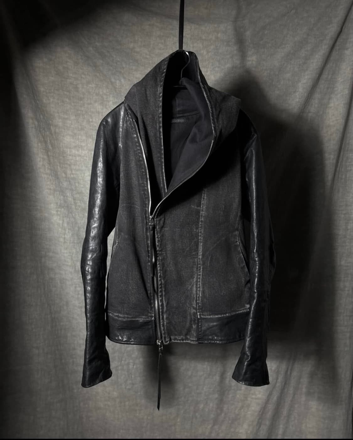 KMrii 암레더 비대칭 후드자켓 상품이미지2