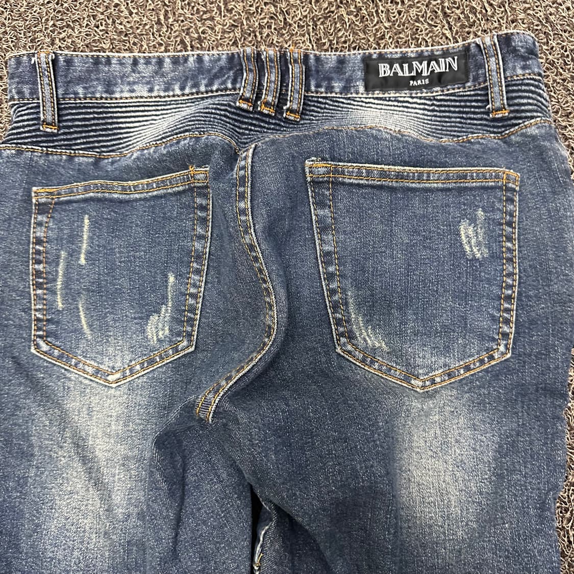 발망 워싱 바이커 데님 청바지 팬츠 32인치 상품이미지7