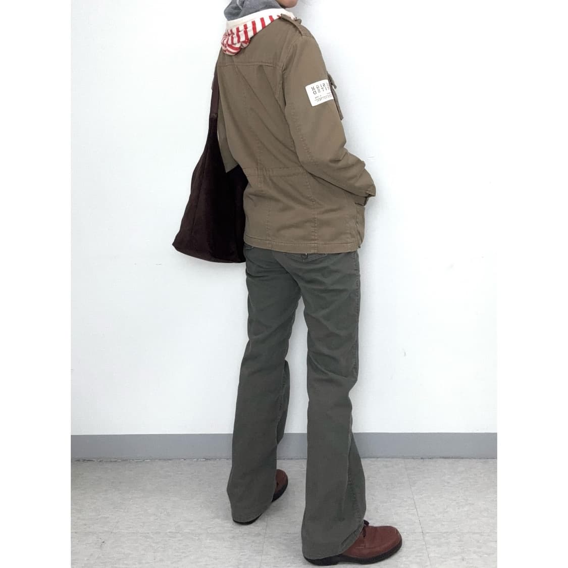 빈티지 카키 코튼 팬츠 상품이미지5