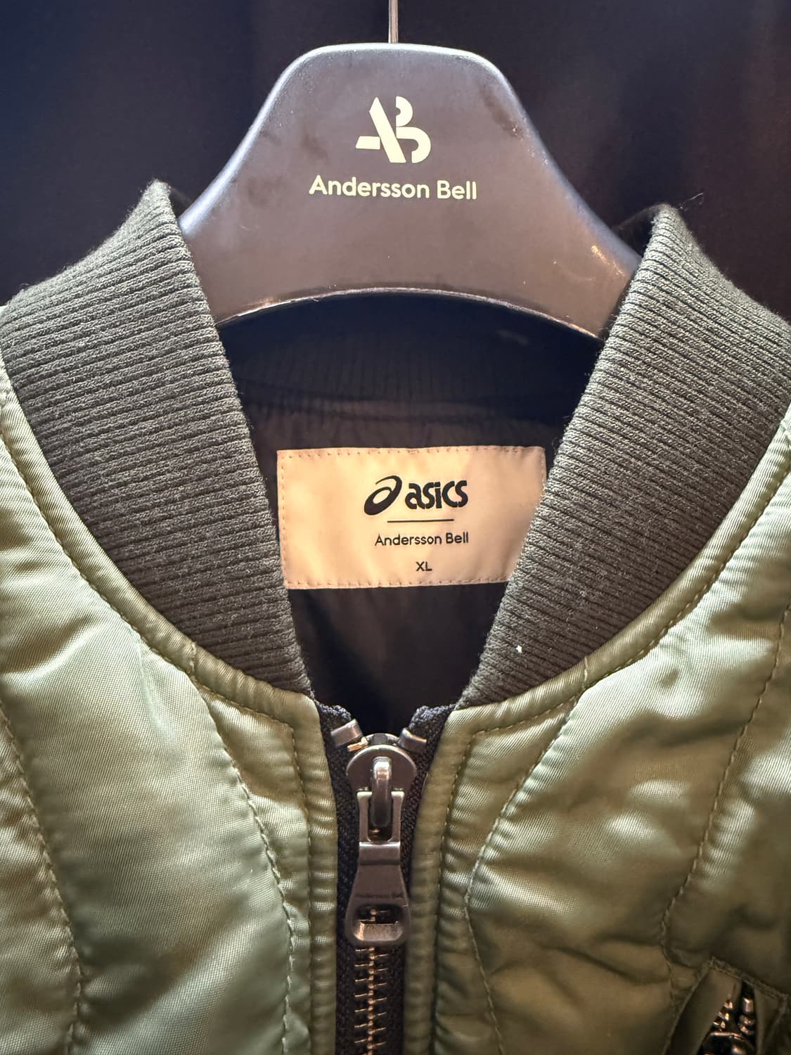 XL 아식스 x 엔더슨벨 퀄팅 자켓 카키 상품이미지4