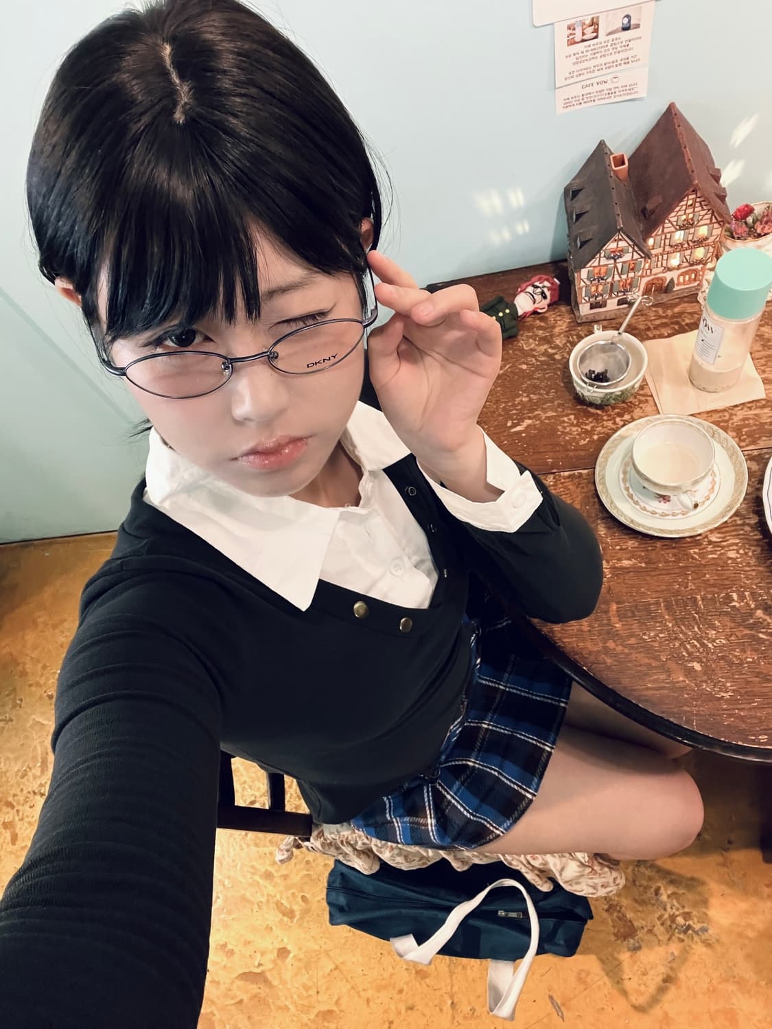 셔츠 레이어드 니트 상품이미지1