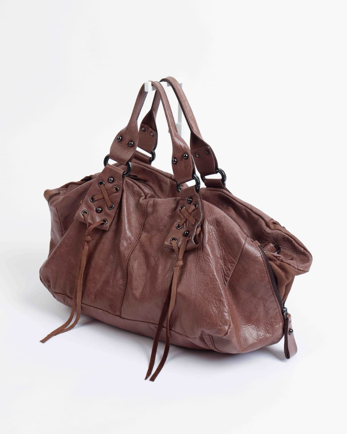 [NICOLI] 다크브라운 스퀘어 토트백 상품이미지4