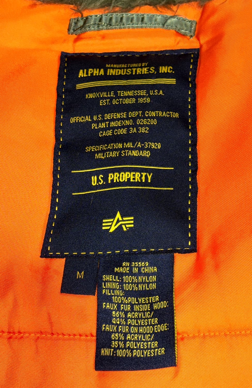 알파 인더스트리 n-3b 파카 상품이미지7