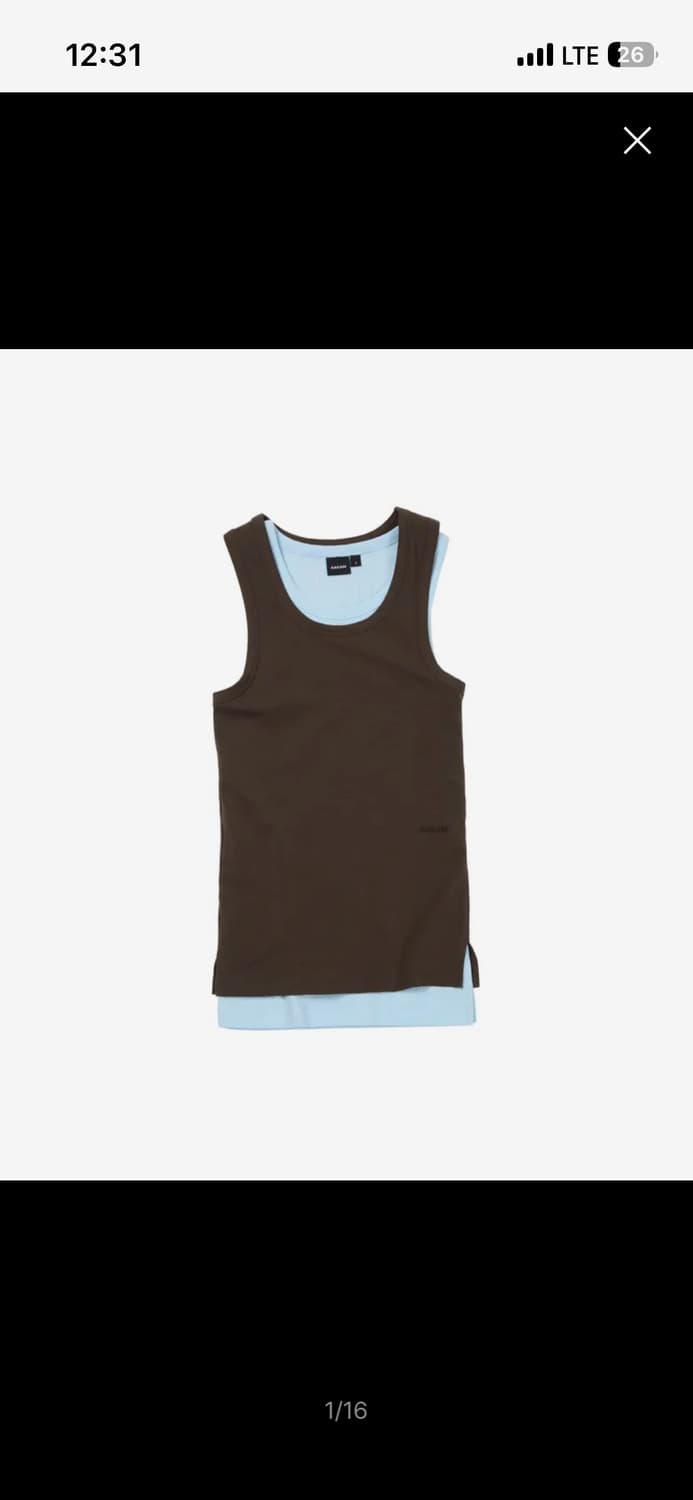 아캄 2-Piece Layered Sleeveless (Brown) 상품이미지1