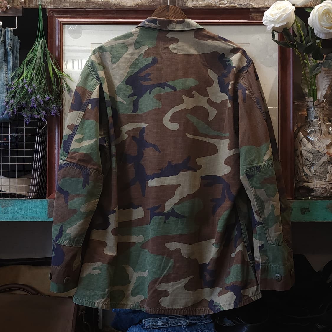 90s 미군 우드랜드 카모셔츠 BDU 미디움 레귤러 상품이미지3