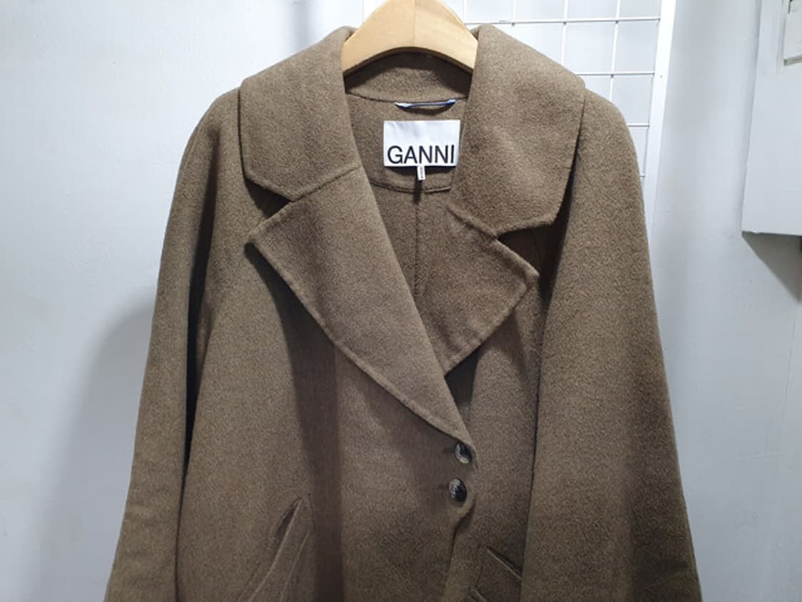 GANNI 가니 울 롱코트 36 #524J 상품이미지2