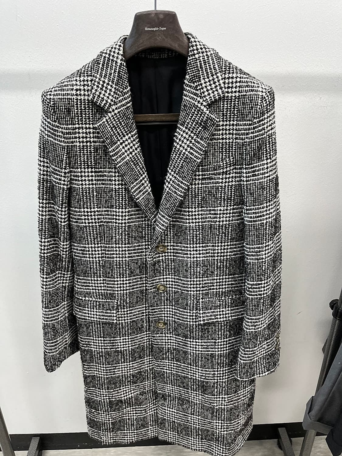 95-100) 아미 14fw 컬렉션 글렌체크 코트 상품이미지2