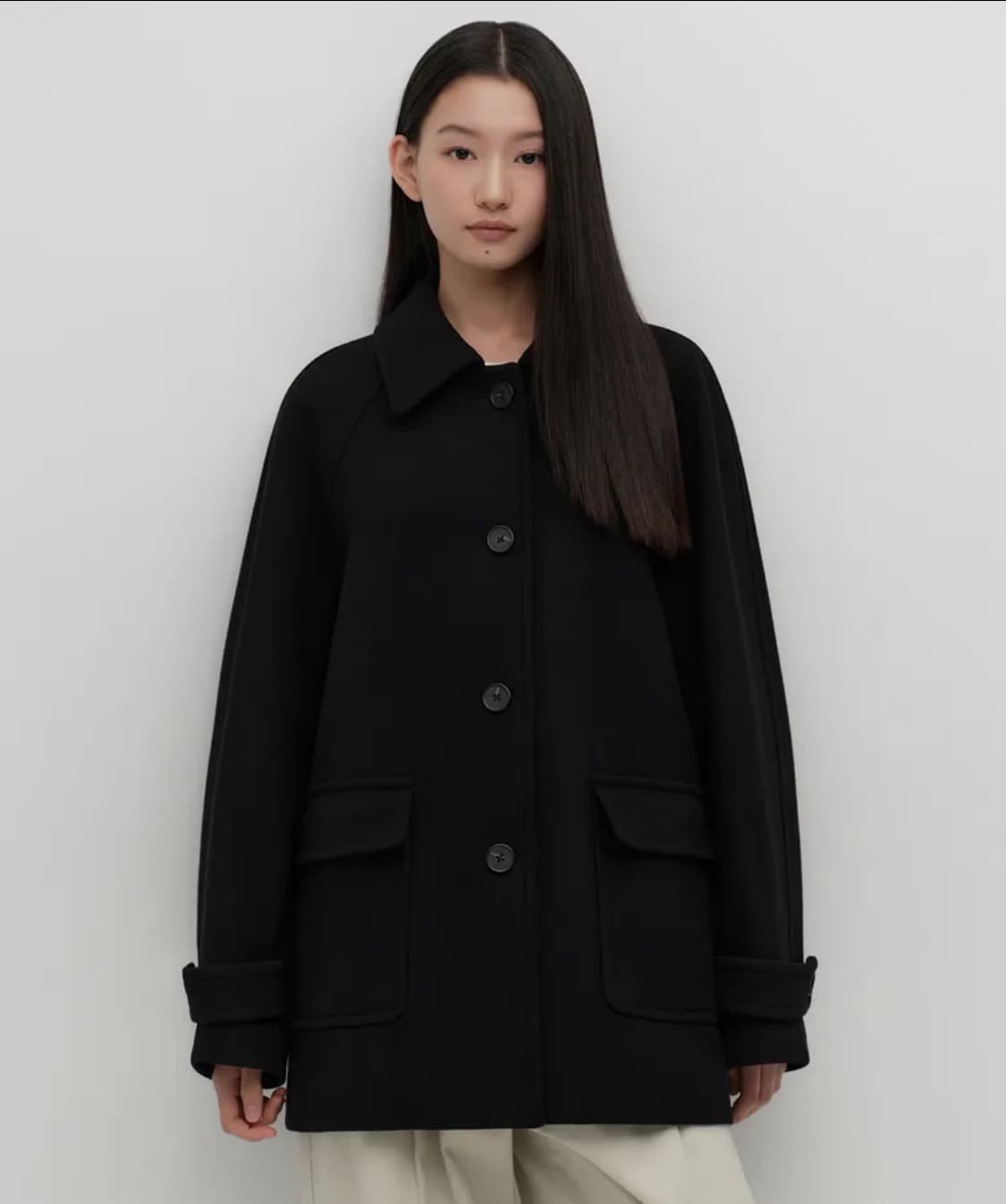 무신사 우먼즈 캐시미어 블렌드 하프 발마칸 코트 상품이미지2