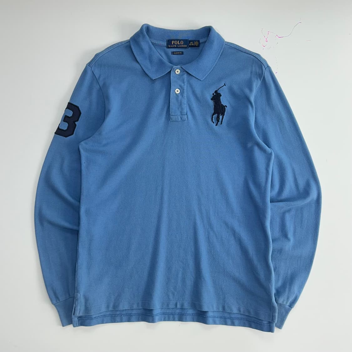 Polo 폴로 네이비 빅포니 스카이블루 카라티 상품이미지3