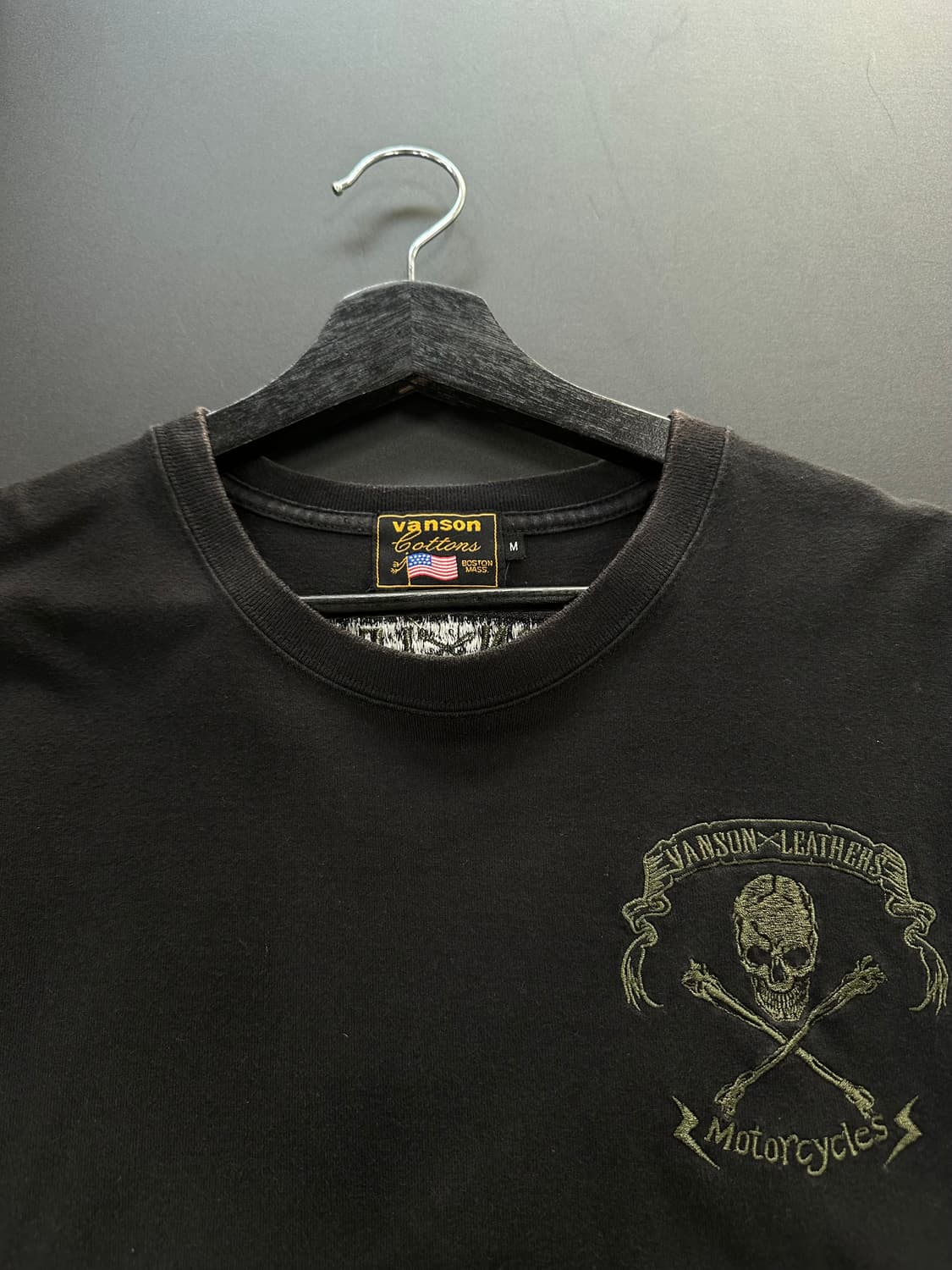 벤슨 그린 스컬자수 모토사이클 반팔티 상품이미지8