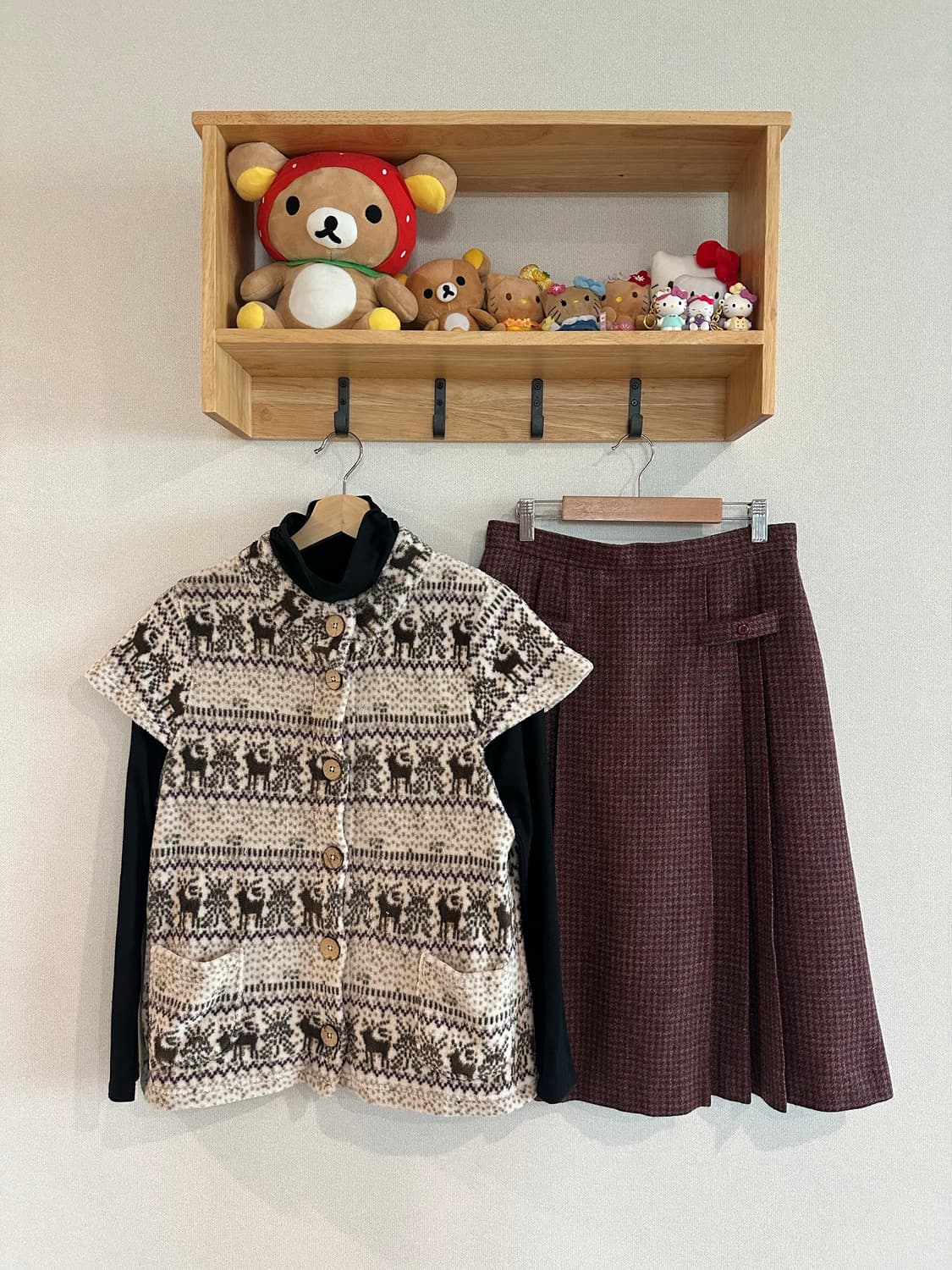 jpn 하구미 스즈코 모리걸 히피 아오이유우 레이어드 코디세트 상품이미지1