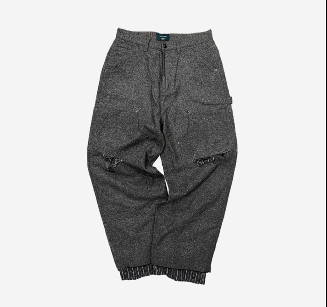 [1] 언더마이카 빌 더 부처 레이어드 빈티지 울 카펜터 팬츠 상품이미지1