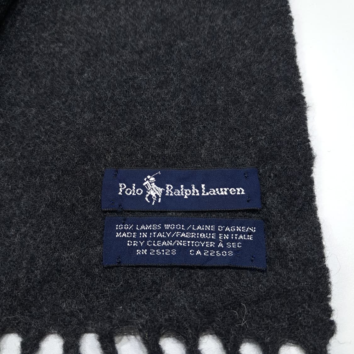 MX577 폴로 00s 이태리판 램스울 차콜그레이 머플러 목도리 상품이미지4