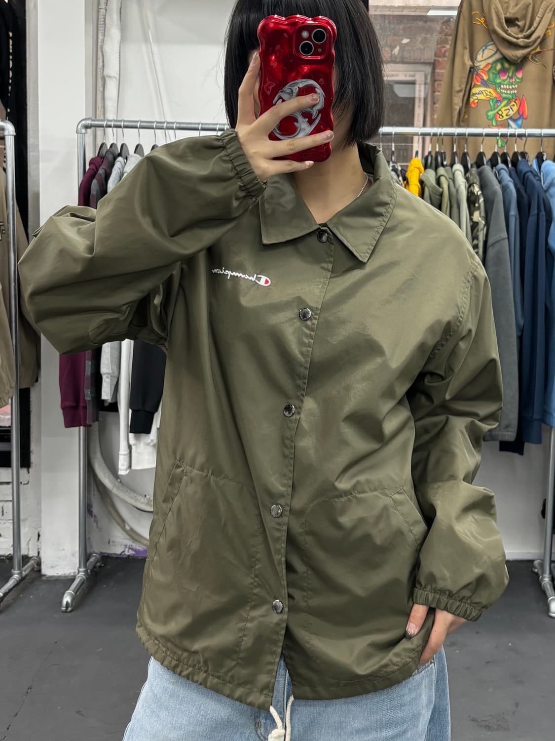 챔피온 올리브 코치자켓 상품이미지4